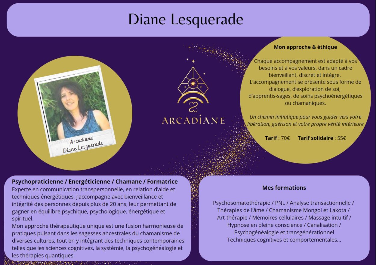PRésentation Diane Bleue Diane Lesquerade